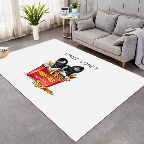 Image of French Fries Bulldog SWDD4653 Rug