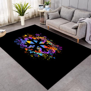 Colorful Spray Snowflake SWDD4655 Rug