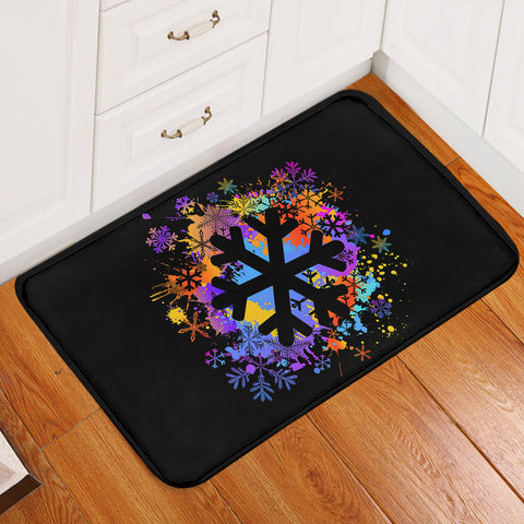 Image of Colorful Spray Snowflake SWDD4655 Door Mat