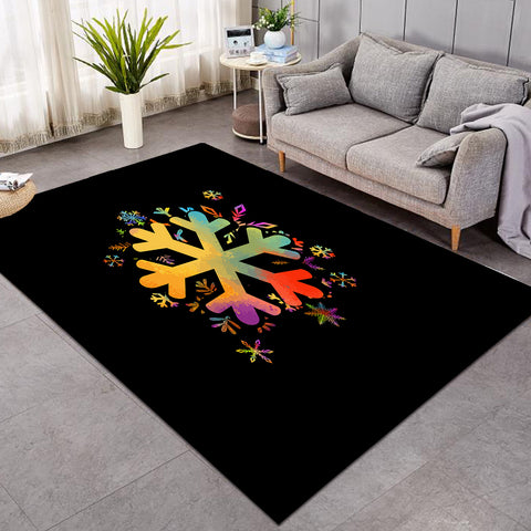 Image of Colorful Snowflake Pattern  SWDD4656 Rug