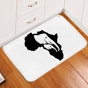 B&W Elephant Sketch Icon SWDD4659 Door Mat