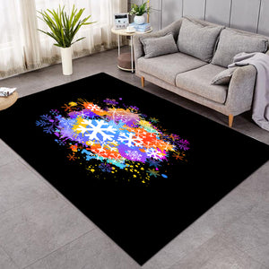 Multi Color White Snowflake SWDD4661 Rug