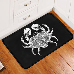 B&W Tattoo Crab SWDD4663 Door Mat