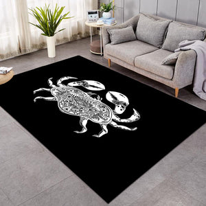 B&W Tattoo Crab SWDD4663 Rug