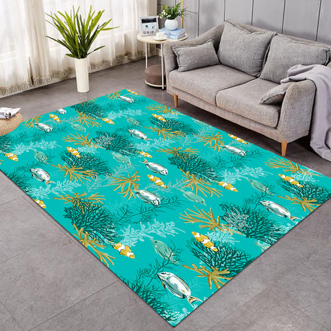 Image of Tiny Creatures Marine Ocean SWDD4737 Rug