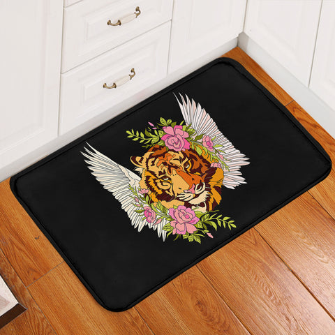 Image of Floral Tiger Wings Draw SWDD4750 Door Mat