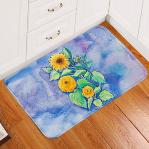 Chrysanthemum Blue Cloud Theme  SWDD5147 Door Mat