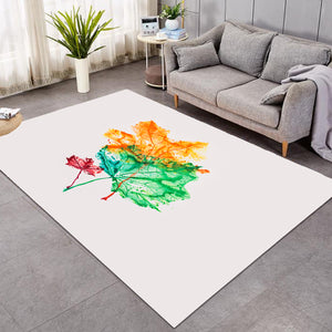 Colorful Maple Leaves White Theme SWDD5148 Rug