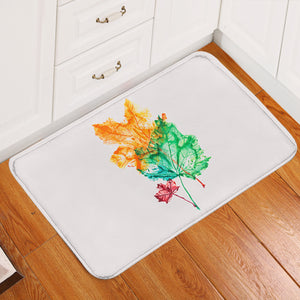 Colorful Maple Leaves White Theme  SWDD5148 Door Mat