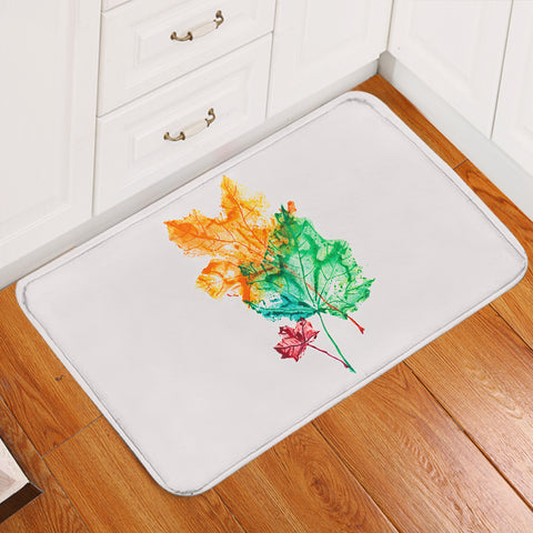 Image of Colorful Maple Leaves White Theme  SWDD5148 Door Mat