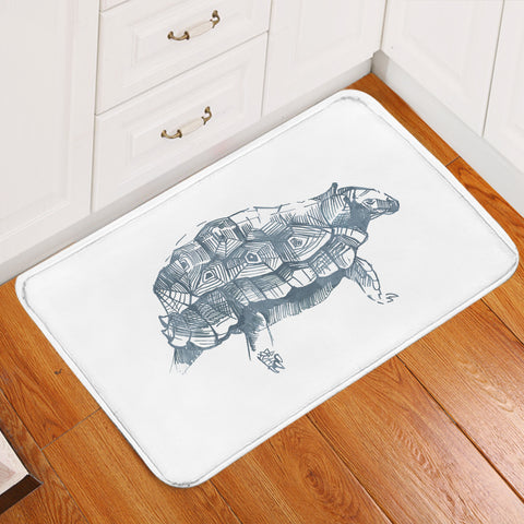 Image of Turtle Pencil Sketch Grey Line SWDD5149 Door Mat