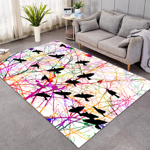 Image of Colorful Bird Net  SWDD5153 Rug