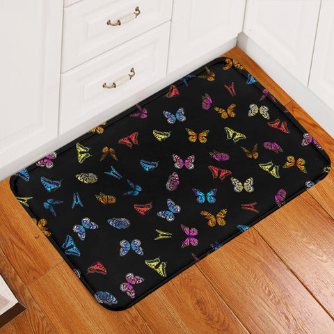 Image of Multi Colorful Butterflies Back Theme SWDD5170 Door Mat