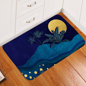 Desert Night Scene Yellow Moon Navy Theme SWDD5175 Door Mat