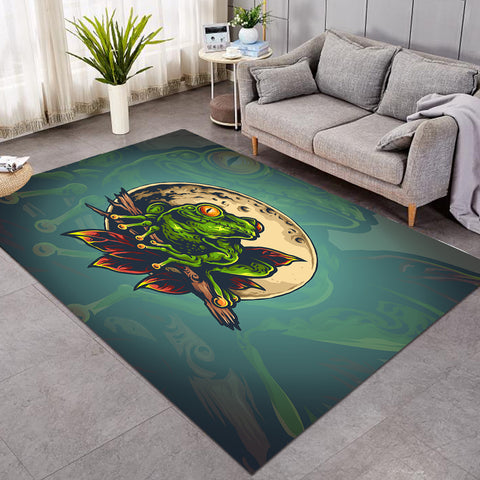 Image of Old School Color Frog Moon Night SWDD5176 Rug
