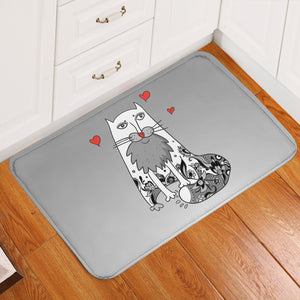 Love Old Cat Grey Theme  SWDD5177 Door Mat