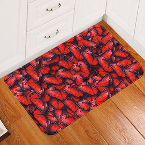 Multi Red Butterflies SWDD5179 Door Mat