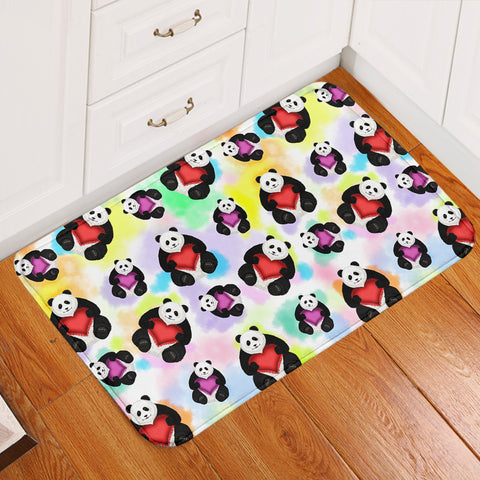 Image of Multi Love Panda Gradient Theme  SWDD5180 Door Mat