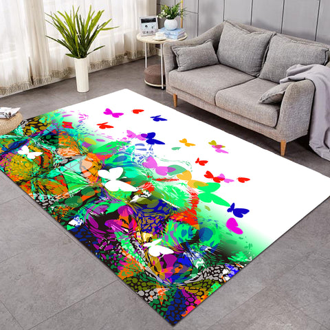 Image of Colorful Butterflies SWDD5183 Rug