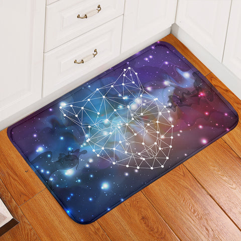 Image of Panther Geometric Line Galaxy Theme SWDD5198 Door Mat