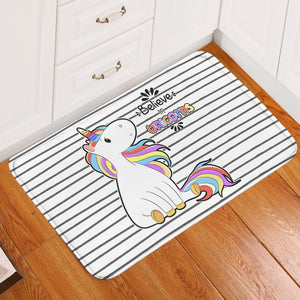 Little Colorful Unicorn Stripes SWDD5202 Door Mat