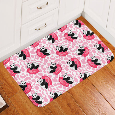 Image of Multi Love Panda Pink Theme SWDD5204 Door Mat