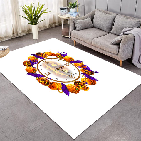 Image of Halloween Pumpskin Clock  SWDD5256 Rug