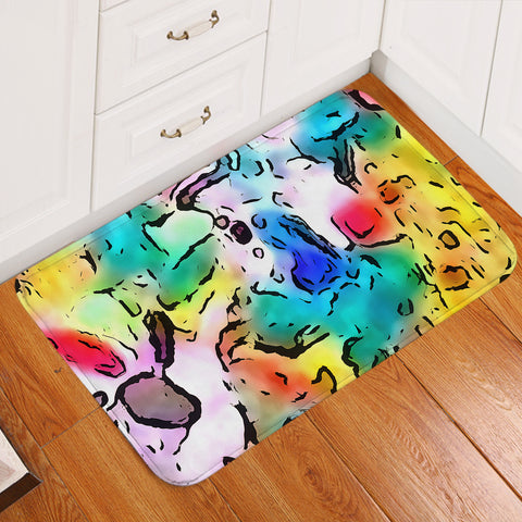 Image of Colorful Leopard Pattern SWDD5258 Door Mat