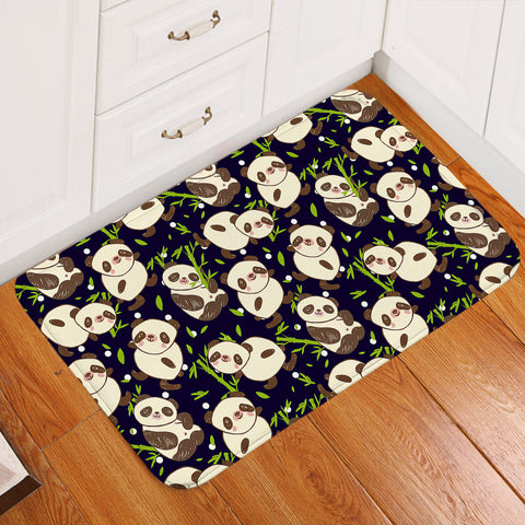 Image of Multi Cute Panda Eating  SWDD5260 Door Mat