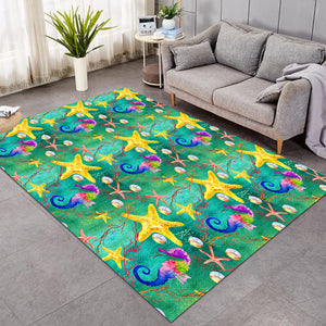 Multi Seahorses & Starfishes SWDD5328 Rug