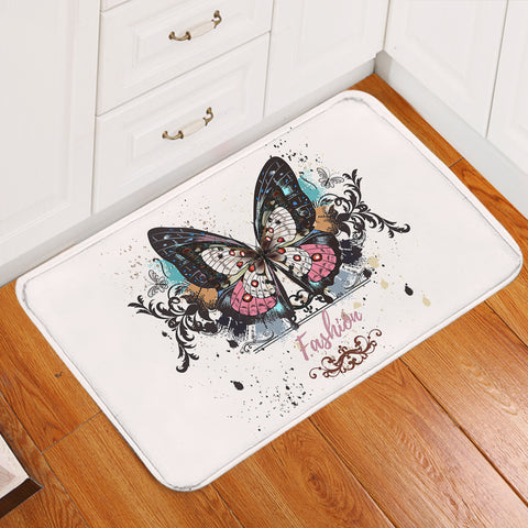 Image of Fashion Butterfly White Theme  SW5330 Door Mat