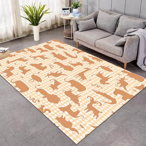 Image of Animel Orange Shadow Stripes SWDD5346 Rug