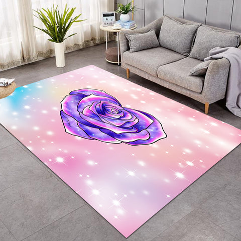 Image of Purple Heart Rose Pastel Theme SWDD5347 Rug