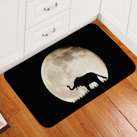 Image of Three Big Whales White Sketch Navy Theme SWDD5450 Door Mat