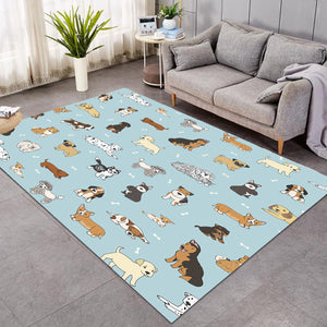 Cute Dogs Drawing SWDD5464 Rug
