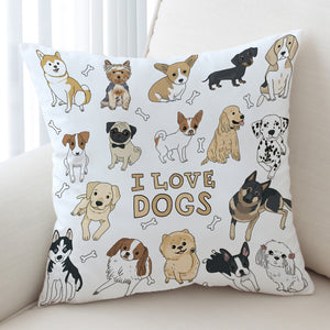 I Love Dogs SWKD0001 Cushion Cover