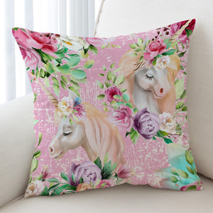 Floral Unicorn KD0010 Cushion Cover