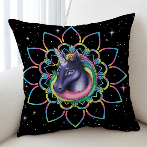 Image of Rare Black Unicorn SWKD0064 Cushion Cover