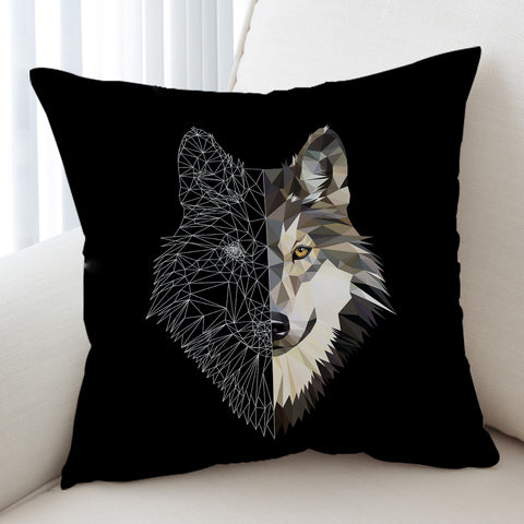 Image of Geometric Wolf SWKD0068 Cushion Cover