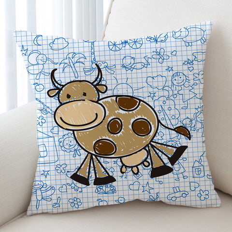 Image of Cow Doodle SWKD0746 Cushion Cover