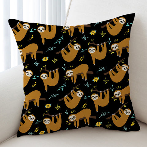 Image of Sloth Pattern SWKD0754 Cushion Cover