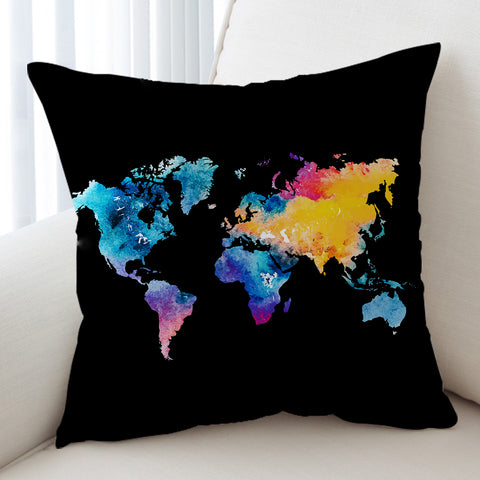 Image of World Map SWKD0764 Cushion Cover