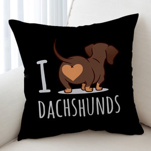 I Love Dachshunds SWKD0770 Cushion Cover