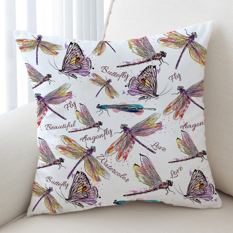 Image of Dragonfly Pattern SWKD0857 Cushion Cover