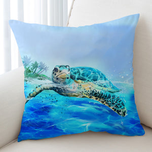 Turquoise Turtle SWKD0875 Cushion Cover