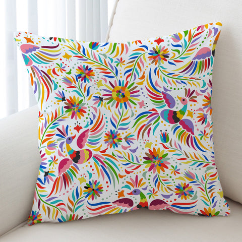 Image of Colorful Peacocks SWKD1161 Cushion Cover