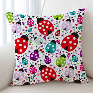 Colorful Ladybugs SWKD1186 Cushion Cover