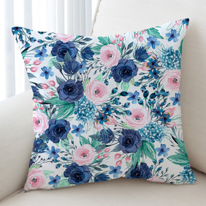 Blue & Pink Roses SWKD1195 Cushion Cover