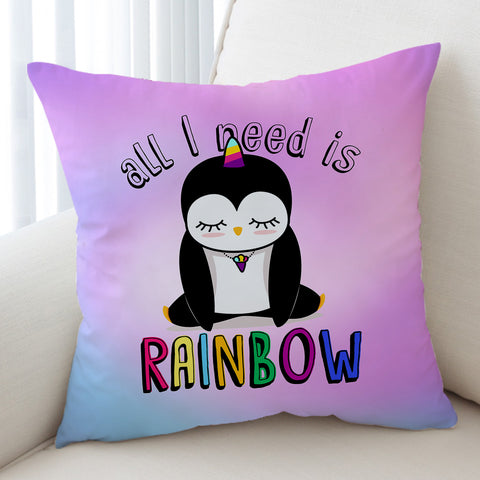 Image of Rainbow Penguin SWKD1299 Cushion Cover