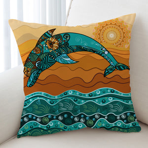 Leaping Dolphin SWKD1397 Cushion Cover